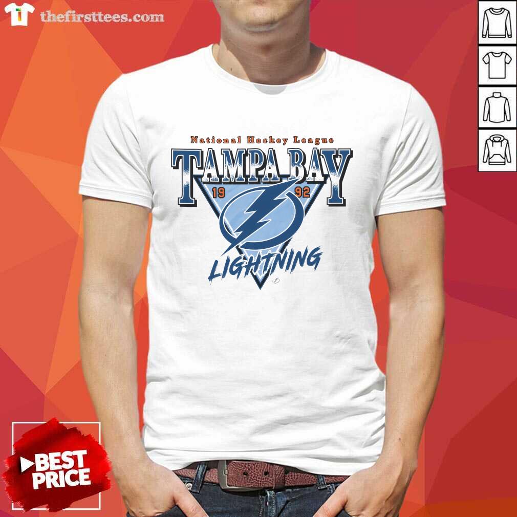 Pretty National Hockey League Tampa Bay Lightning 1992 T-Shirt
