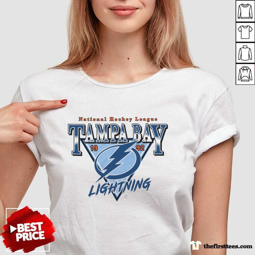 Pretty National Hockey League Tampa Bay Lightning 1992 V-neck