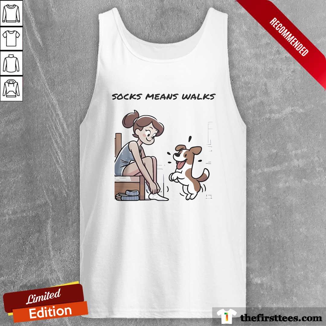 Awesome Socks Means Walks Tank-top