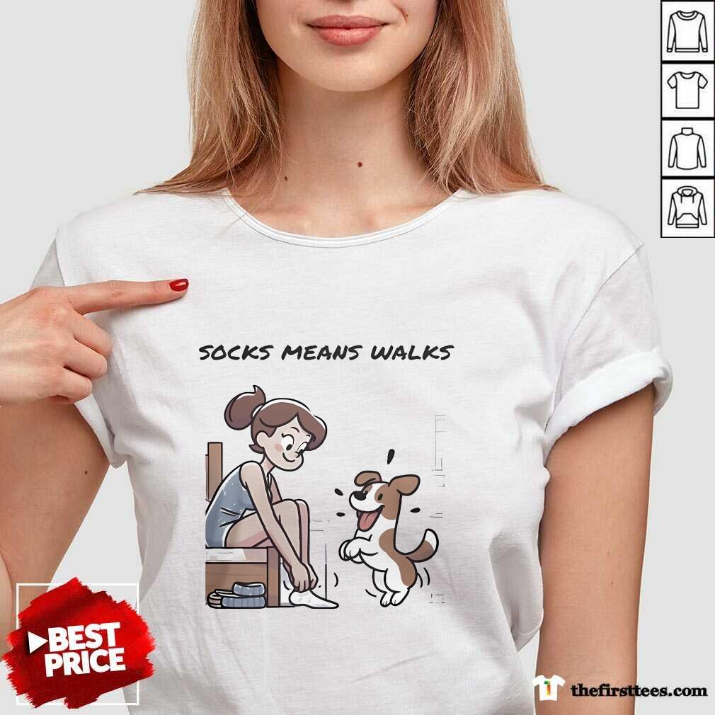 Awesome Socks Means Walks V-neck