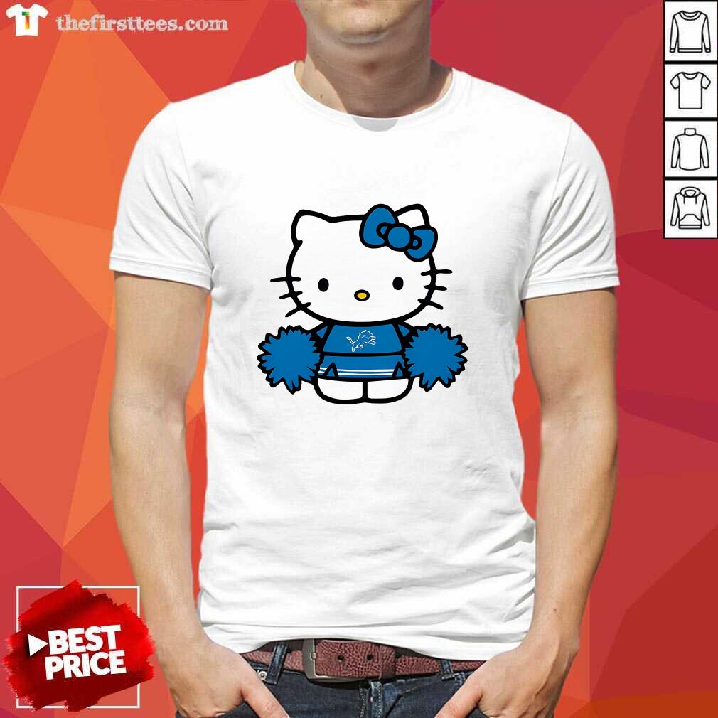 Pretty Hello Kitty Detroit Lions Cheerleader T-Shirt