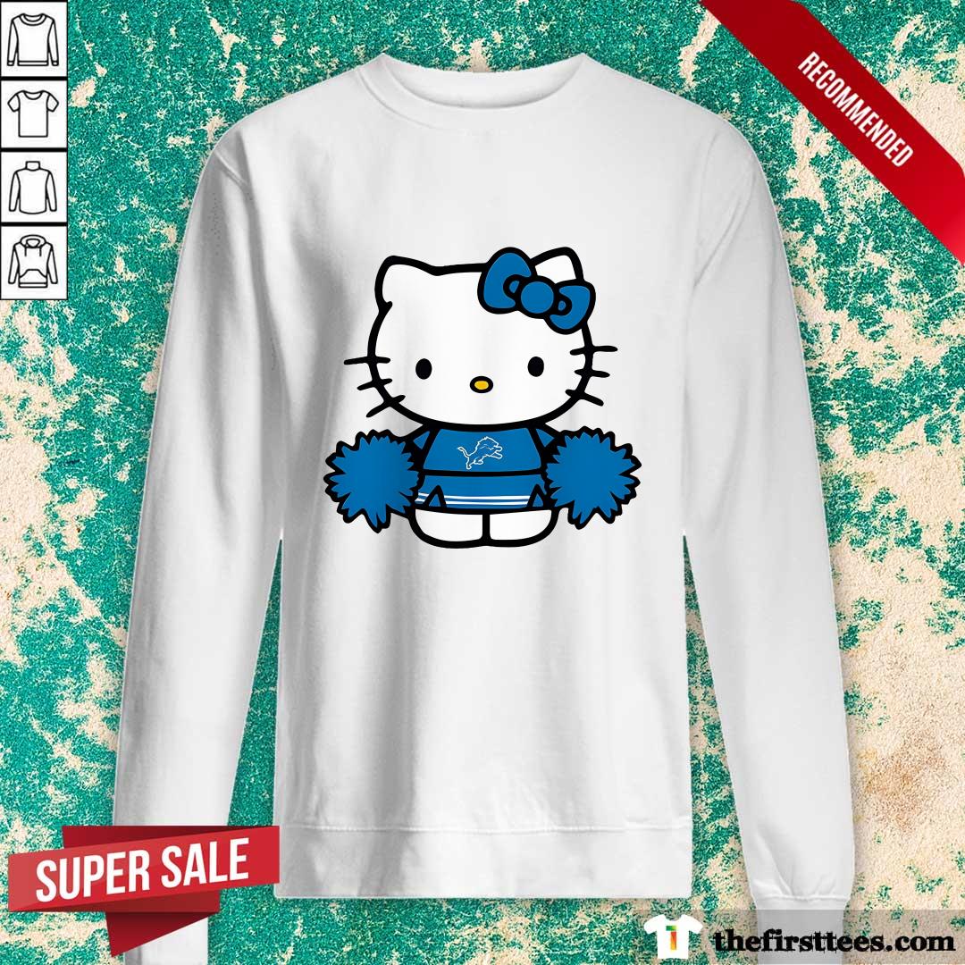 Pretty Hello Kitty Detroit Lions Cheerleader Sweater