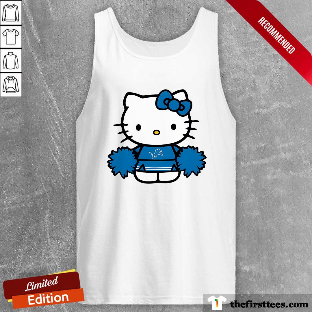 Pretty Hello Kitty Detroit Lions Cheerleader Tank-top