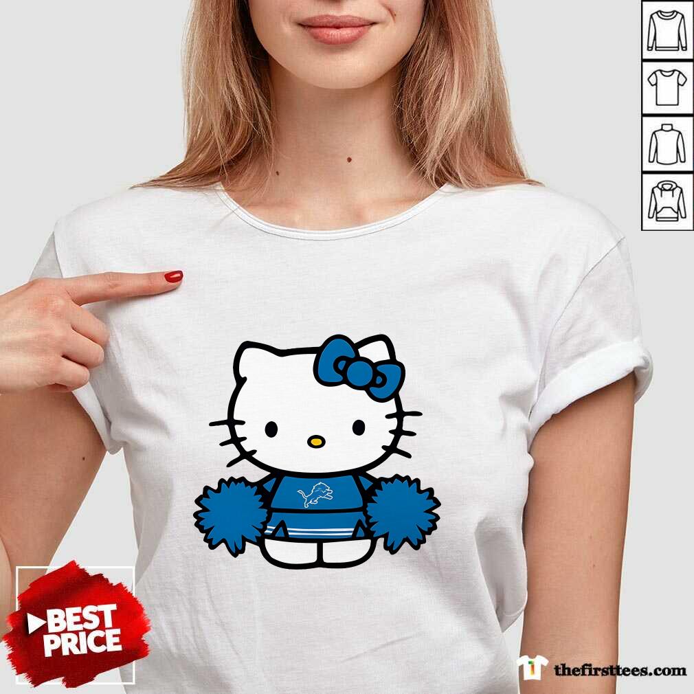 Pretty Hello Kitty Detroit Lions Cheerleader V-neck