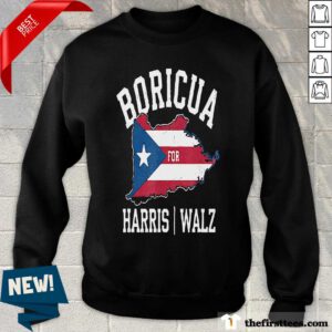 Funny Boricua For Harris Walz 2024 Puerto Ricans For Harris Sweater