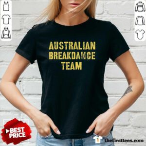 Good Australian Breakdance Team Breakin Green Yellow Joke V-neck