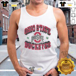Hot Ohio State Buckeyes field arched wordmark tank top for fans, showcasing team spirit and style in vibrant colors.