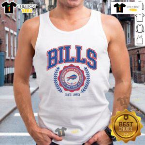 Buffalo Bills team crest tank top, established 1960, showcasing team spirit and style for fans of all ages.