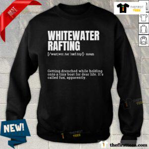Official Whitewater Rafting Getting Drenched While Holding Onto Sweater