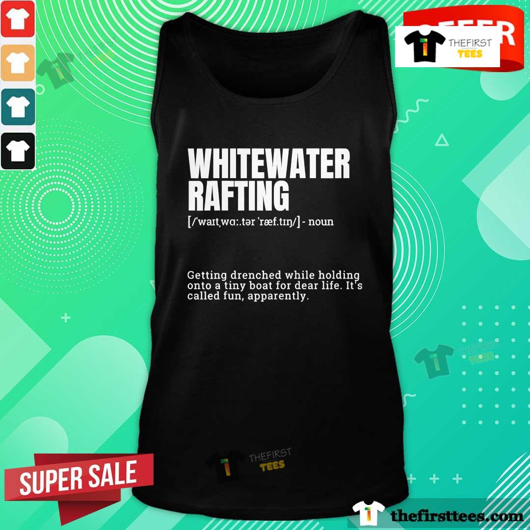 Official Whitewater Rafting Getting Drenched While Holding Onto Tank-top