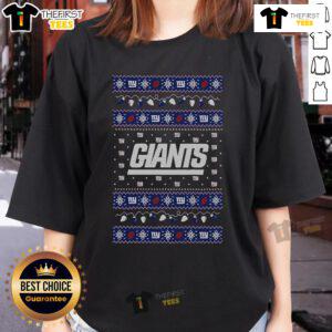 Top New York Giants Holiday Christmas Ladies Tee