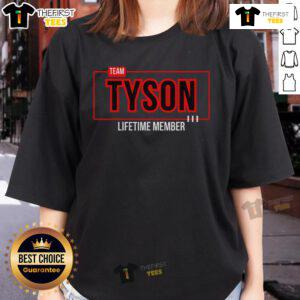Vintage ladies tee featuring 'Top Team Tyson Family' personalized name design, perfect for family gatherings and casual wear.