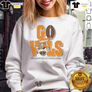 Vintage 2024-25 Tennessee Vols CFP sweatshirt in orange, perfect for fans supporting their team in style.