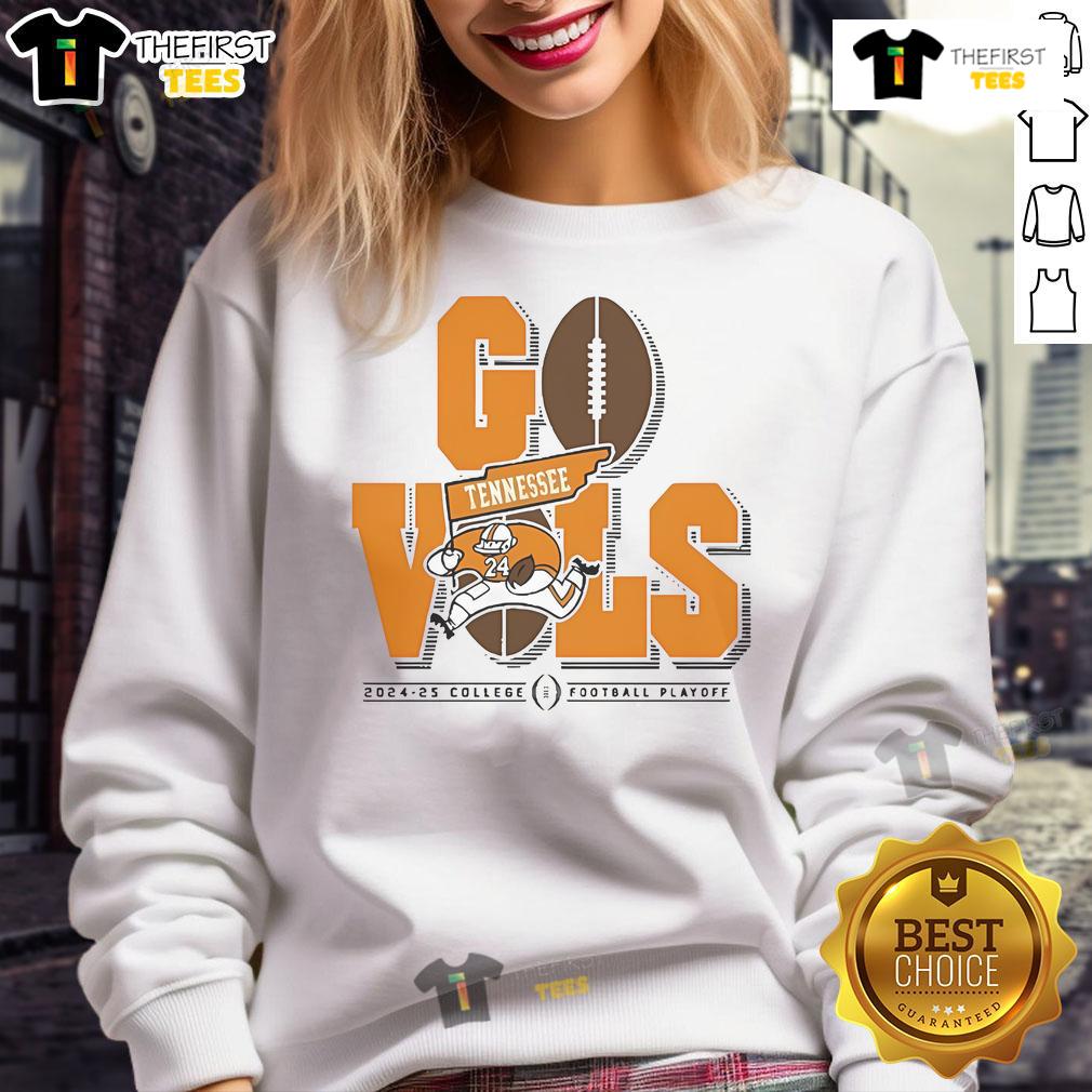 Vintage 2024-25 Tennessee Vols CFP sweatshirt in orange, perfect for fans supporting their team in style.