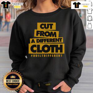 Good Yellow Ochre Black White Color Match Sweatshirt displayed on a hanger, showcasing trendy color combinations.