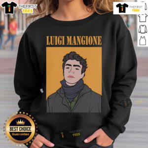 Hot Luigi Mangione and Brian Thompson in UnitedHealthcare CEO sweatshirt, showcasing stylish corporate attire.