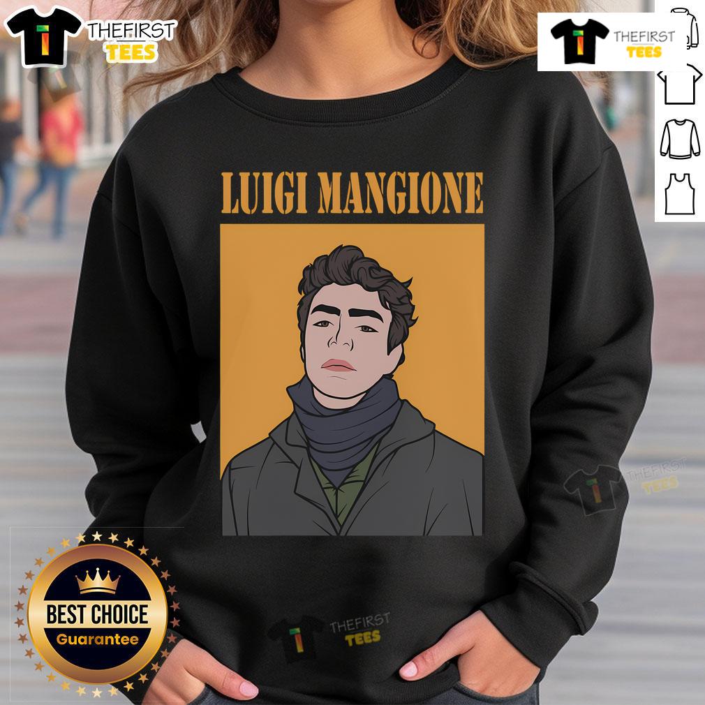 Hot Luigi Mangione and Brian Thompson in UnitedHealthcare CEO sweatshirt, showcasing stylish corporate attire.