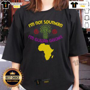 Hot Southern Gullah Geechee African American Black Queen Ladies Tee showcasing vibrant design and cultural pride.