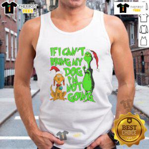 Festive tank top with 'Nice If I Can't Bring Dog I'm Not Going' design, perfect for dog lovers celebrating Christmas.