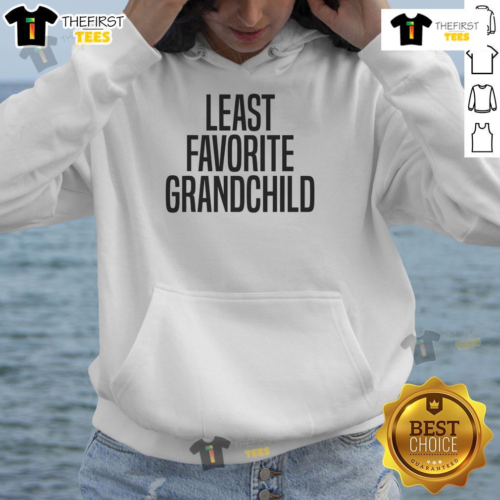 Alt Text: Kids wearing Nice Least Favorite Grandchild Colorblock Raglan Hoodie, showcasing vibrant colors and playful design.