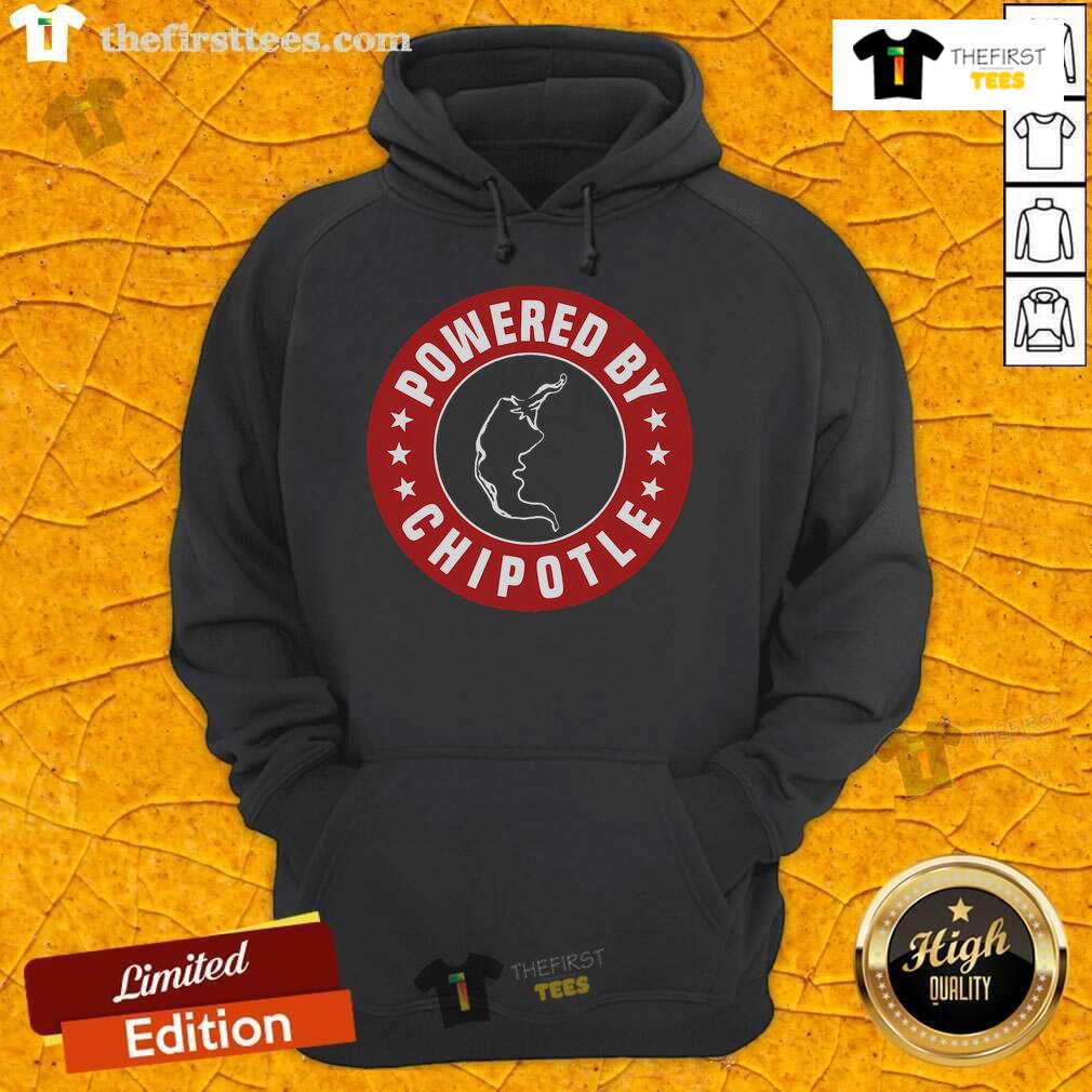 Nice Powered By Chipotle Design Chili Pepper Hoodie featuring vibrant chili pepper graphics and a stylish fit.