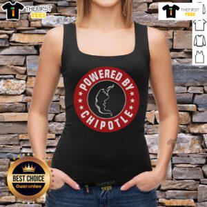 Chili pepper tank top from Nice Powered By Chipotle design, featuring vibrant colors and a trendy graphic style.