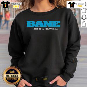 Official Bane sweatshirt featuring 'This is a promise I will come back for you' design, perfect for fans of iconic villains.