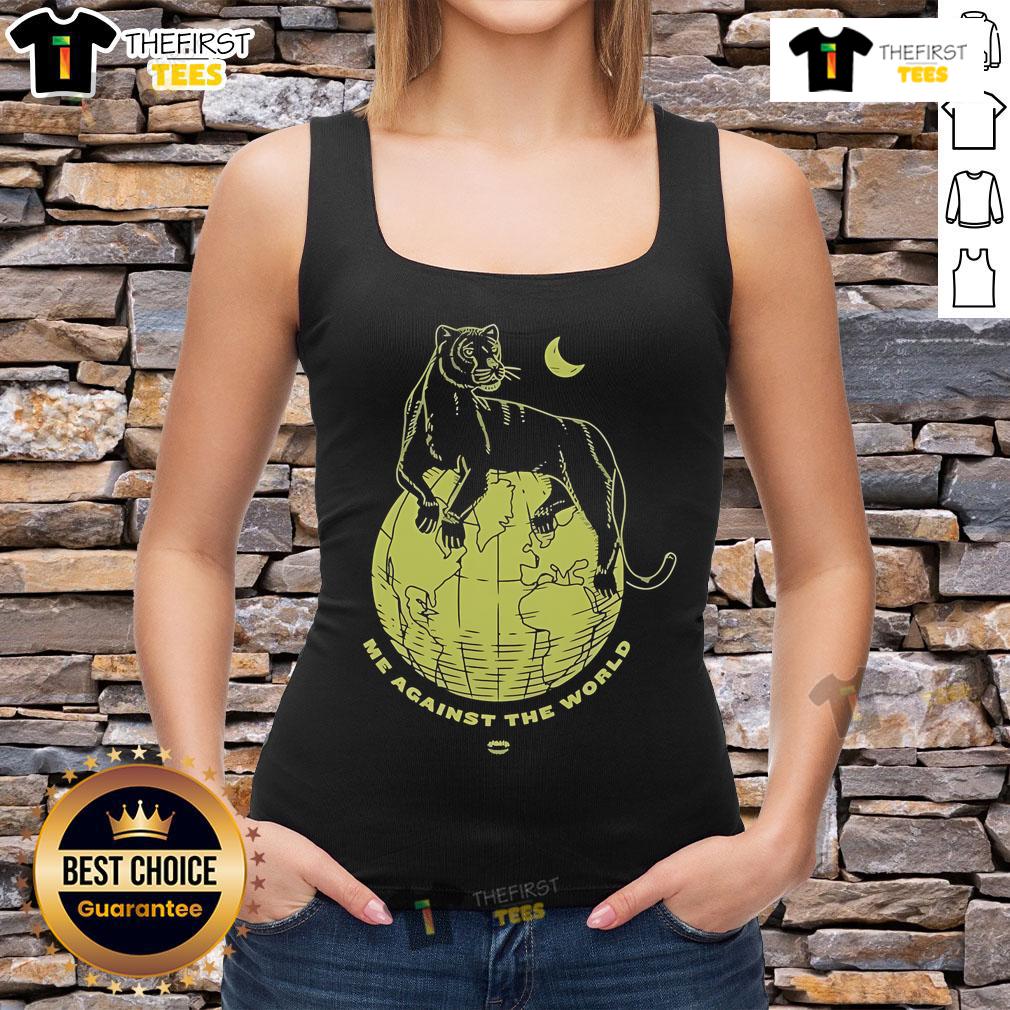 Official Chomp Me Against The World Tank Top showcasing vibrant design and comfortable fit for stylish summer wear.