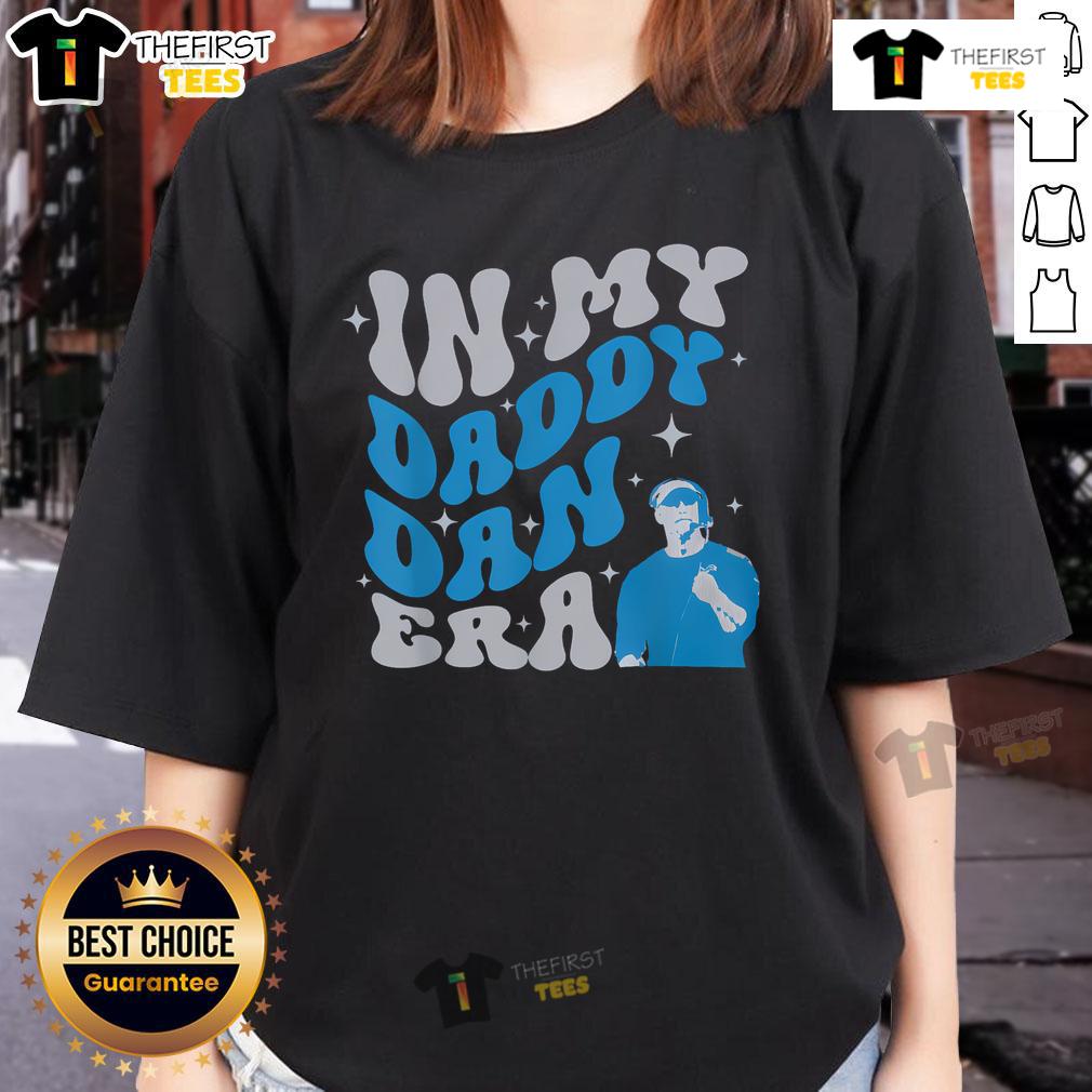 Official In My Daddy Dan Era Detroit Game Day Ladies Tee featuring a stylish design perfect for game day enthusiasts.