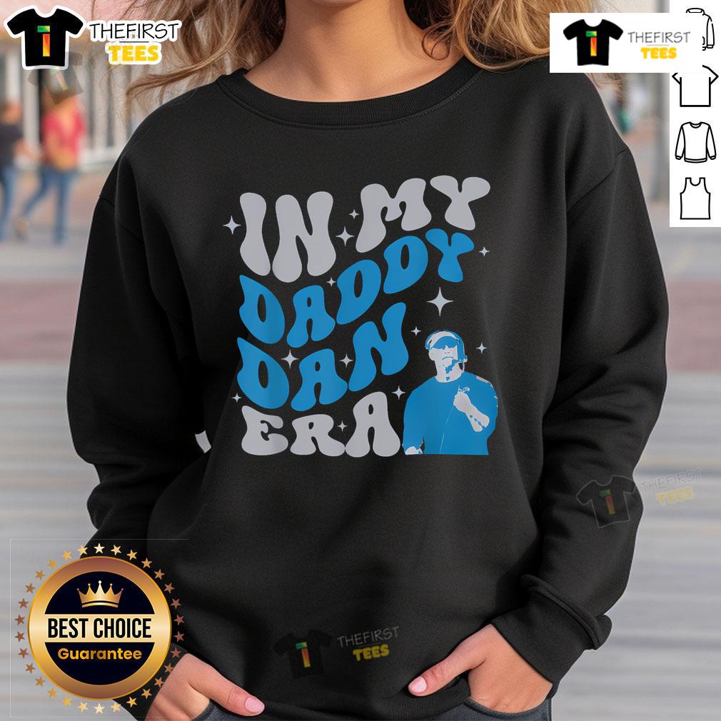 Official In My Daddy Dan Era Detroit Game Day Sweatshirt in bold colors, perfect for sports fans and game day enthusiasts.