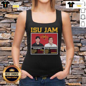Official ISU Jam tank top featuring Matt Campbell and T.J. Otzelberger, showcasing Iowa State University spirit.