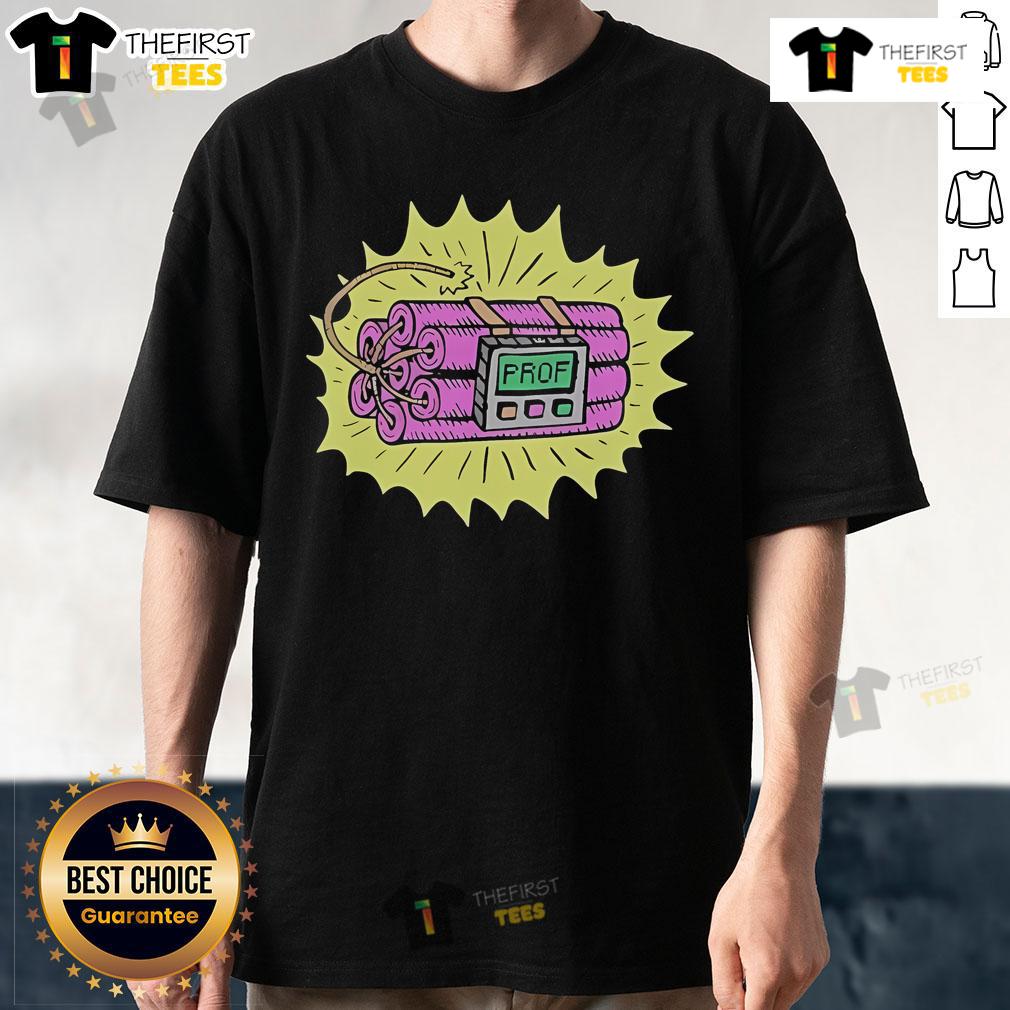 Official Prof Dynamite 2024 T-Shirt featuring vibrant design and bold graphics for fans and supporters.