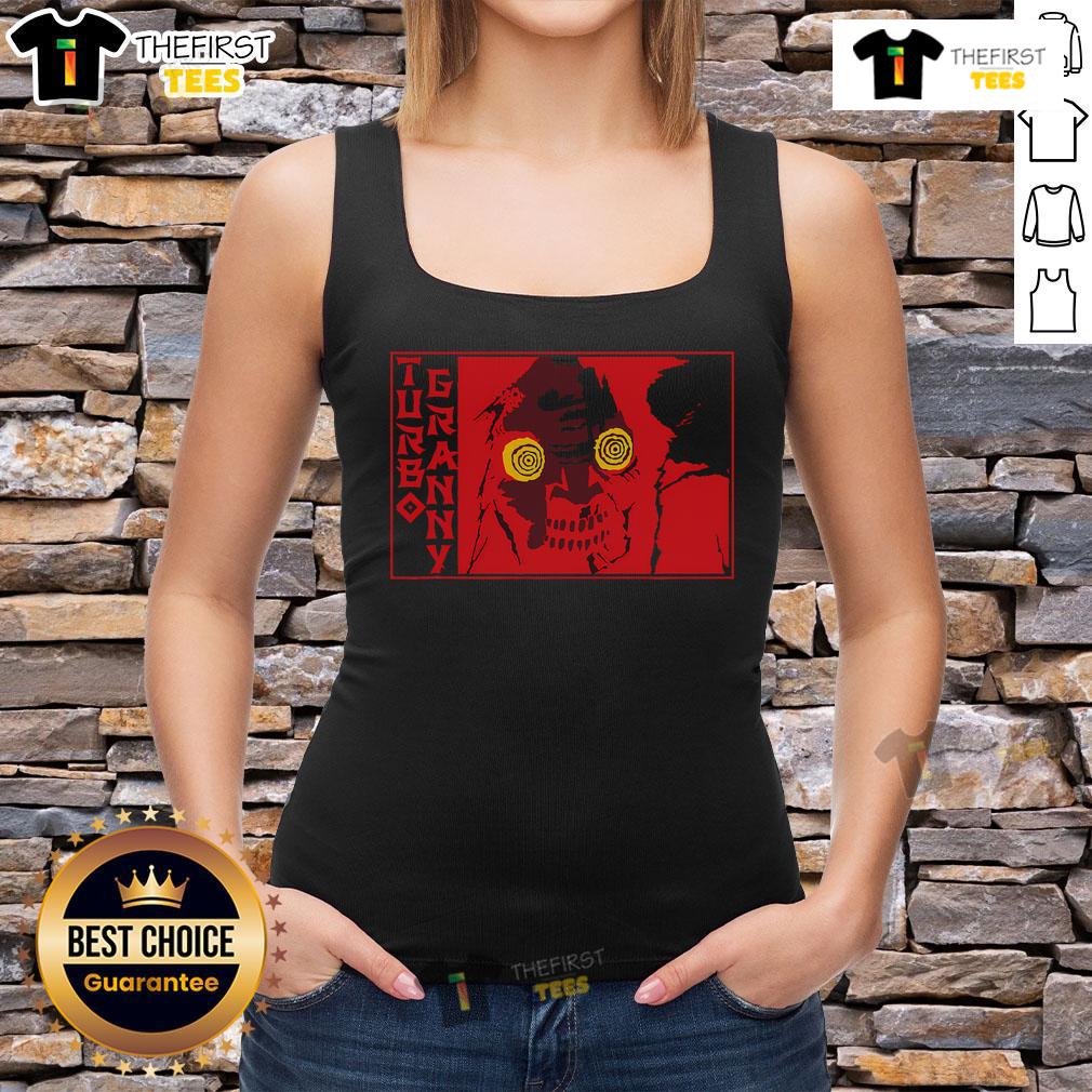 Stylish Official Turbo Granny Tank Top featuring vibrant graphics, perfect for casual wear and showcasing your unique style.