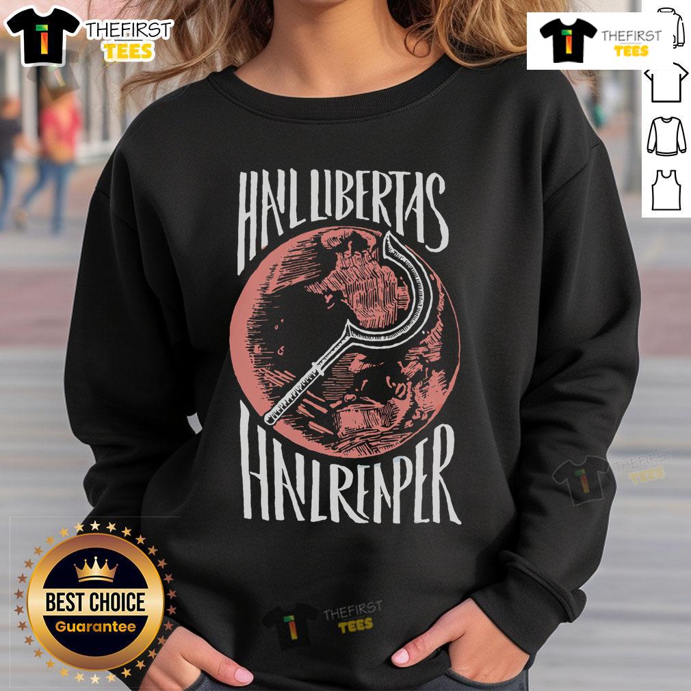 Alt Text: Premium Hail Libertas Hail Reaper Red Howler Sweatshirt featuring a bold design and comfortable fit for casual wear.