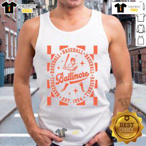 Stylish Top Baltimore Orioles Baseball Est 1954 tank top featuring team colors and logo, perfect for fans and summer wear.