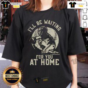 Top Catcher I'll Be Waiting For You Softball Baseball Ladies Tee featuring a stylish design for female athletes.