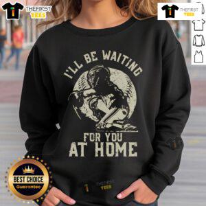 Top Catcher I'll Be Waiting For You Softball Baseball Sweatshirt in navy blue, perfect for players and fans.