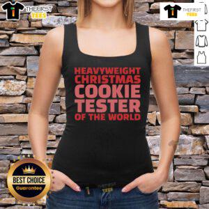 Top Christmas Cookie Tester of the World tank top featuring a festive design perfect for holiday baking enthusiasts.