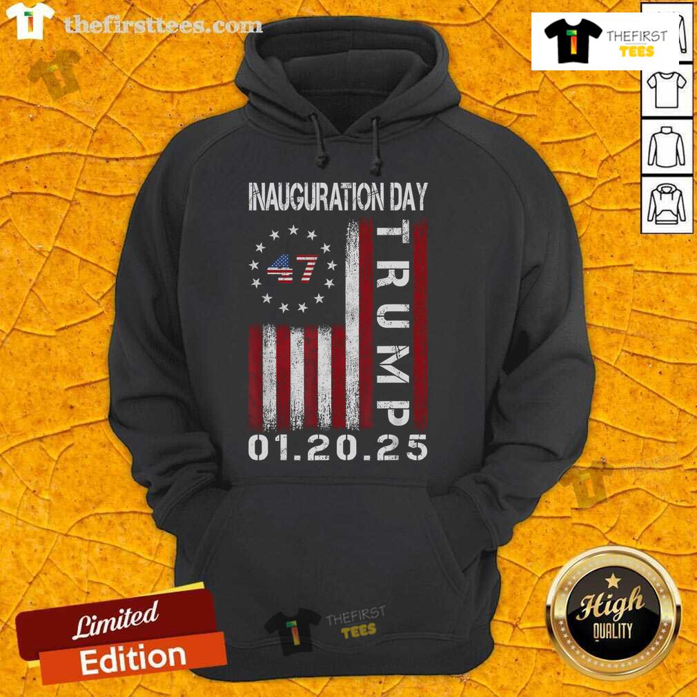 Donald Trump Inauguration Day 2025 hoodie with USA flag design, celebrating the 47th President of the USA.
