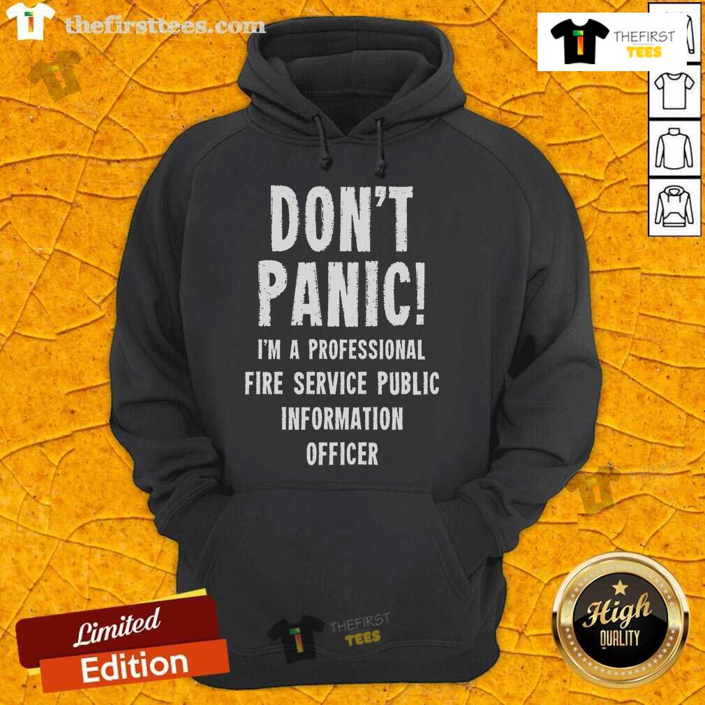 Top Fire Service Public Information Officer Hoodie in navy with emblem, perfect for professionals in fire services.