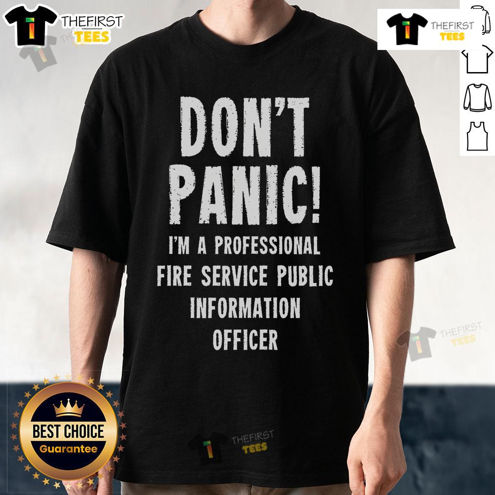 Top Fire Service Public Information Officer T-Shirt featuring bold graphics and a professional design for firefighting advocates.
