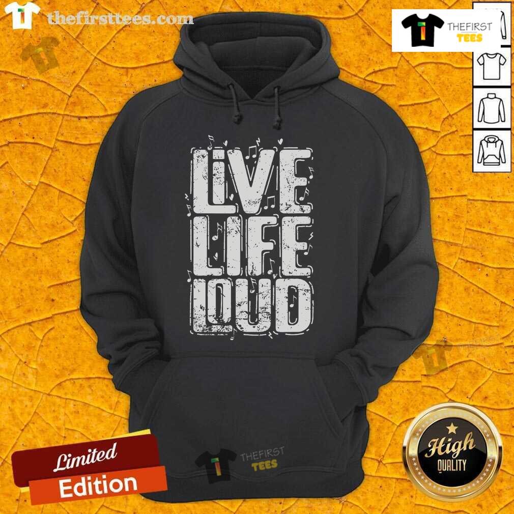 Top Live Life Loud Hoodie in vibrant colors, showcasing a stylish design perfect for casual wear and self-expression.