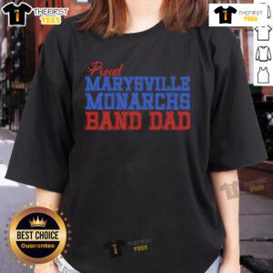Top Proud Marysville Band Dad Ladies Tee featuring a stylish design perfect for proud band parents.