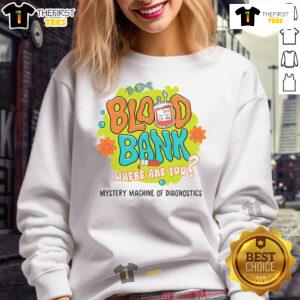 Top Retro Lab Week 2025 sweatshirt featuring a Blood Bank Team design for MLS MLT lab scientists.