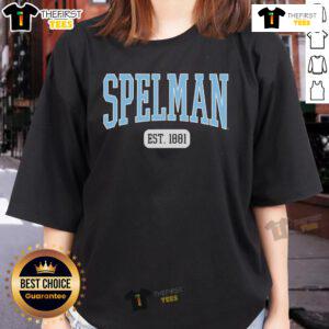 Top Spelman College Jaguars Est 1881 ladies tee featuring a stylish design perfect for proud Spelman alumni and fans.
