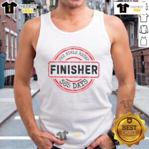 Christian tank top featuring 'Top-The-Bible-Recap-Finisher-365-Days-With-Jesus' design for dedicated Bible readers.