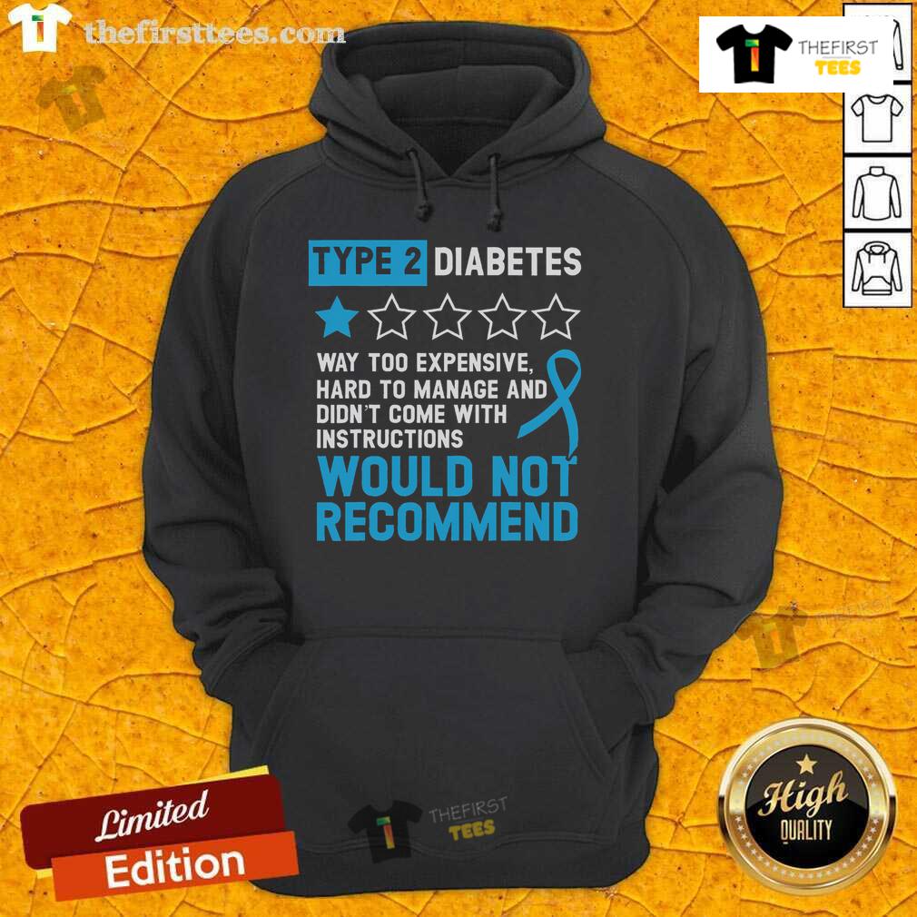 Top Type 2 Diabetes Warrior hoodie promoting diabetes awareness with a stylish design for T2D advocates and supporters.