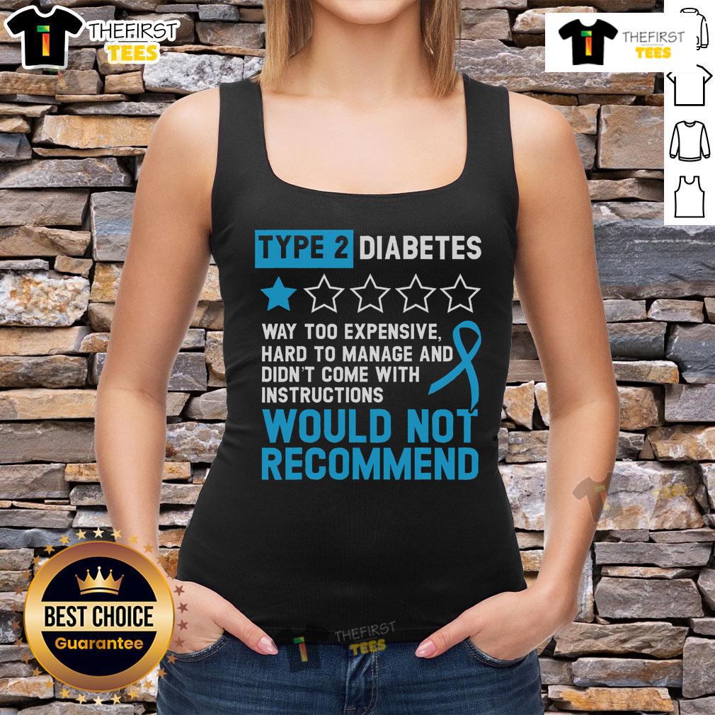 Top Type 2 Diabetes Warrior Tank Top for Diabetes Awareness, showcasing bold graphics and a motivational design.