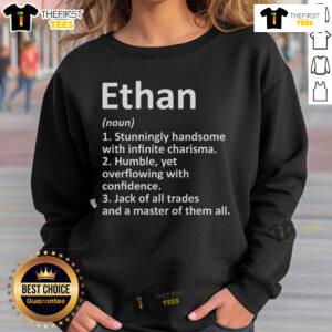 Funny Ethan Definition Personalized Name Birthday Sweatshirt featuring a playful design perfect for birthday celebrations.
