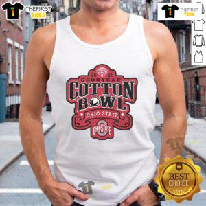 Good Ohio State Buckeyes 2025 Goodyear Cotton Bowl Bound tank top celebrating College Football Playoff semifinal.